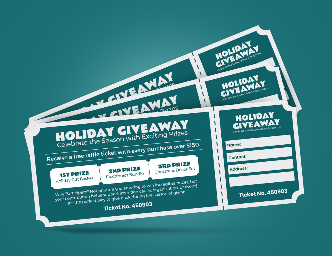 Grand Prize Raffle Ticket Template - WordLayouts