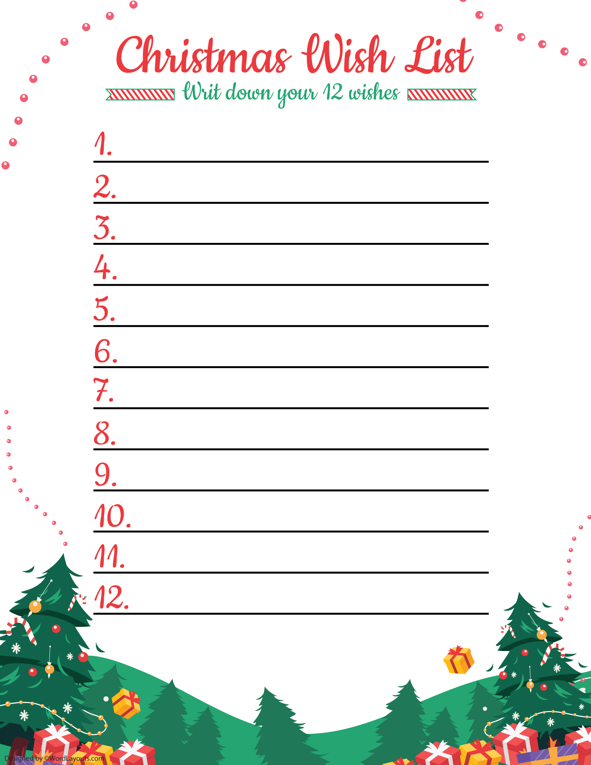 Free Printable Christmas Wish List - Christmas Wish List Template 18 11 86eqte62h