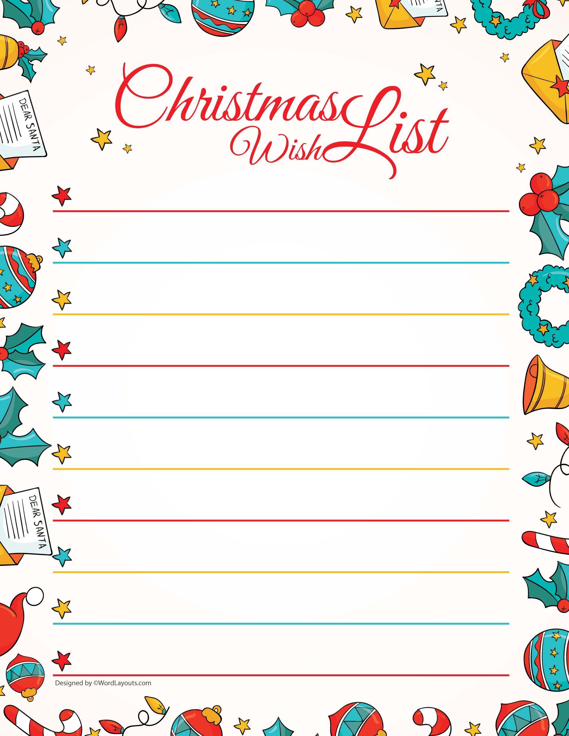 Free Printable Christmas Wish List Templates free-printable-christmas-wish-list-templates