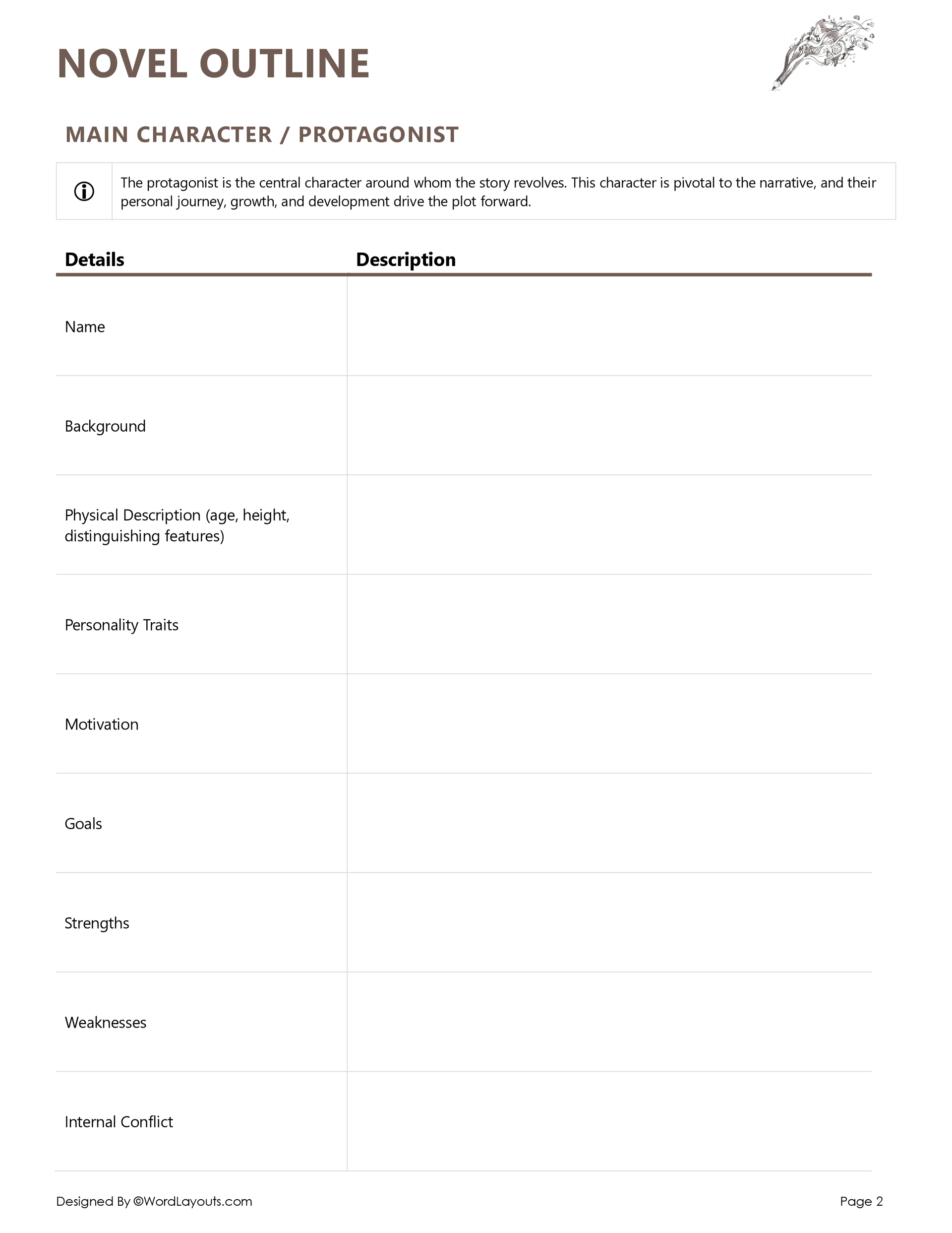 Novel Outline and Plotting Template to Plan Your Story
