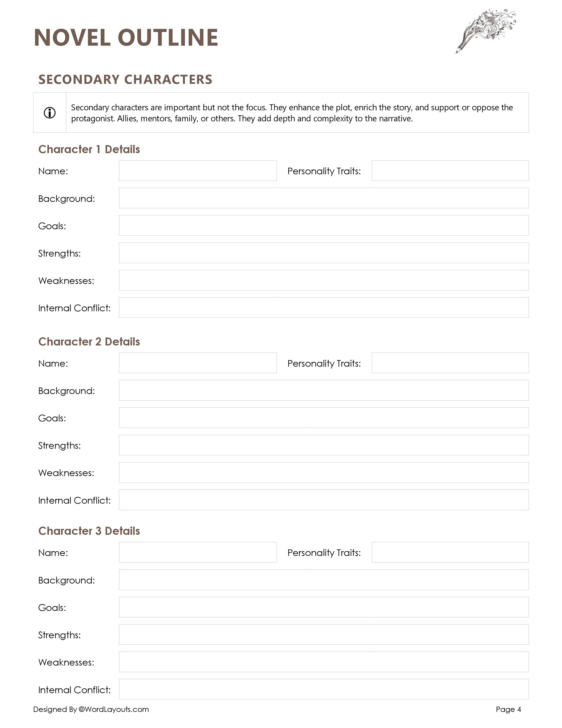 Novel Outline and Plotting Template to Plan Your Story