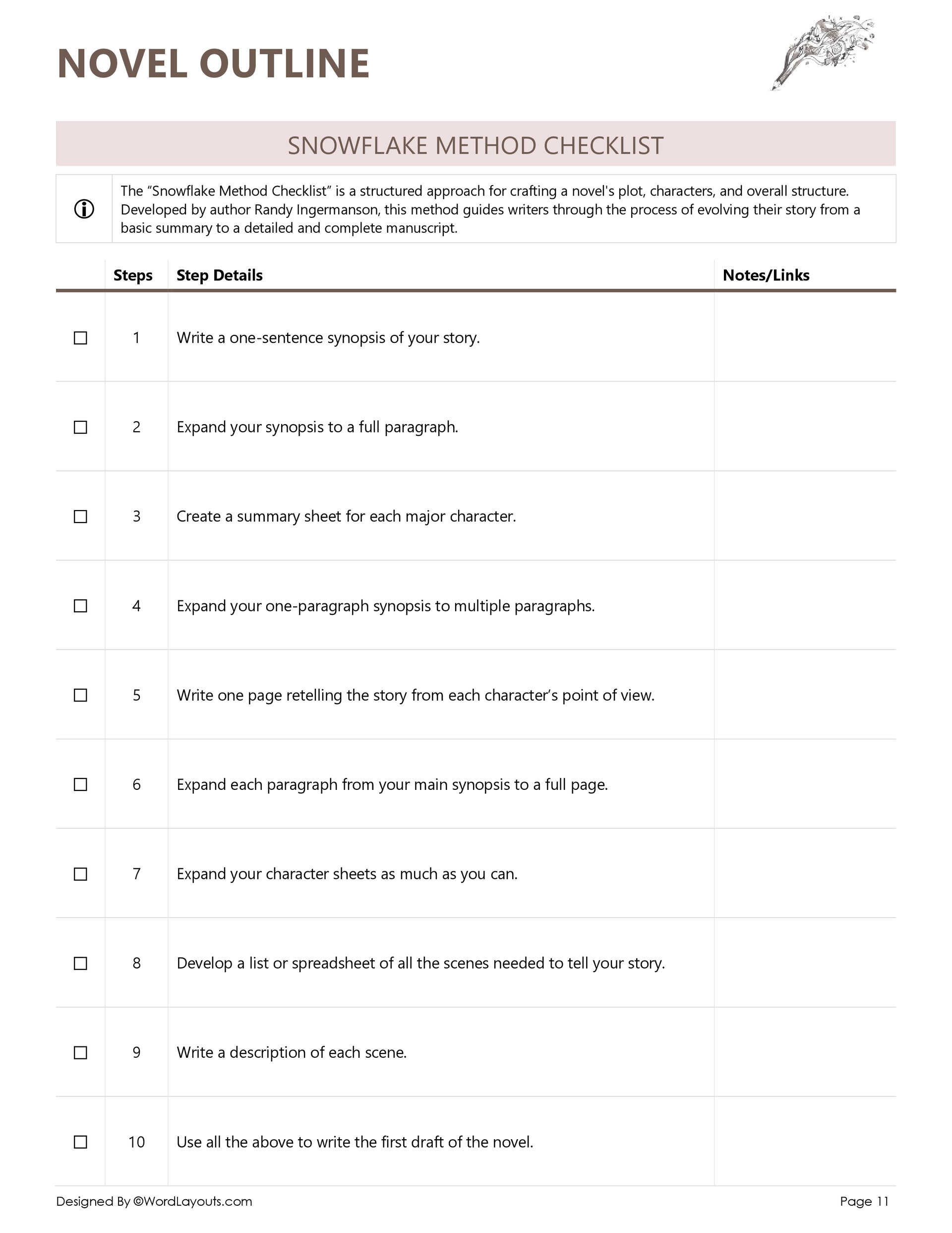 Novel Outline and Plotting Template to Plan Your Story