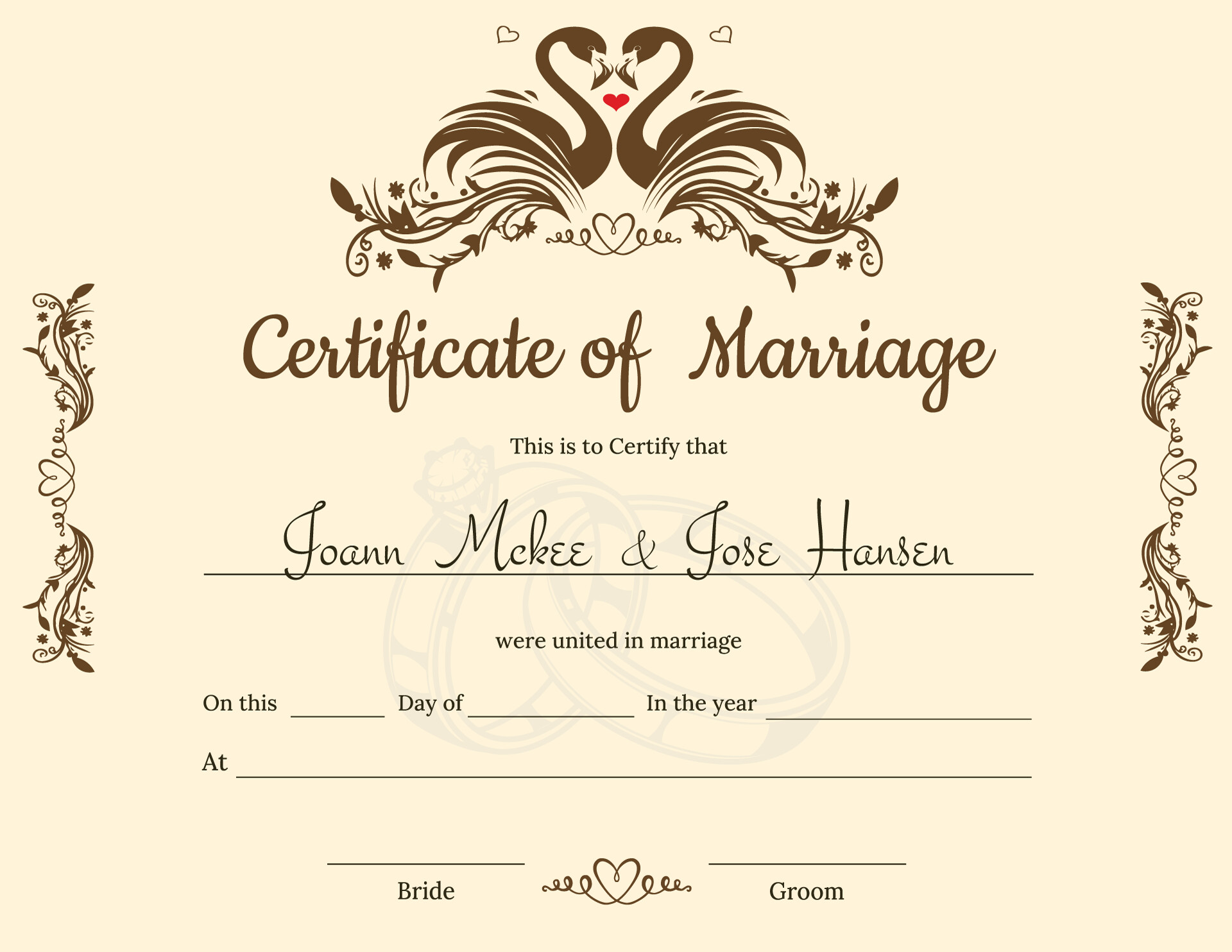 Free Marriage Certificate Templates (Edit & Printable) free-marriage-certificate-templates-edit-printable