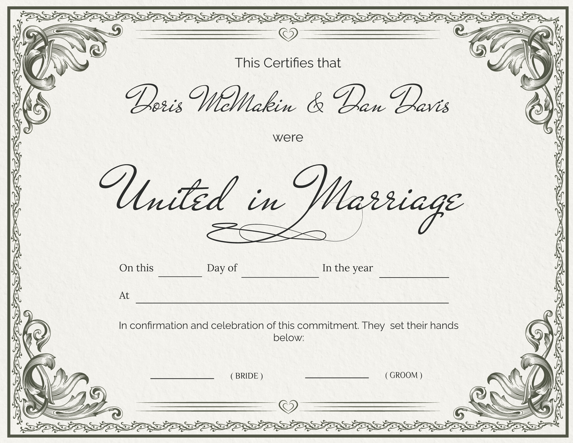 everlasting-vows-wedding-certificate-template-landscape-wordlayouts for Free Printable Renewal Of Vows Certificate Everlasting Vows Wedding Certificate Template (Landscape) - WordLayouts for Free Printable Renewal Of Vows Certificate