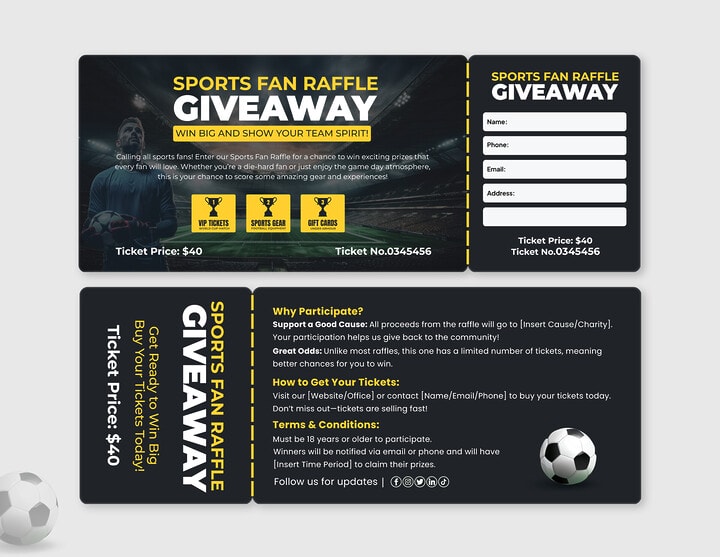 Giveaway Raffle Ticket Template - WordLayouts
