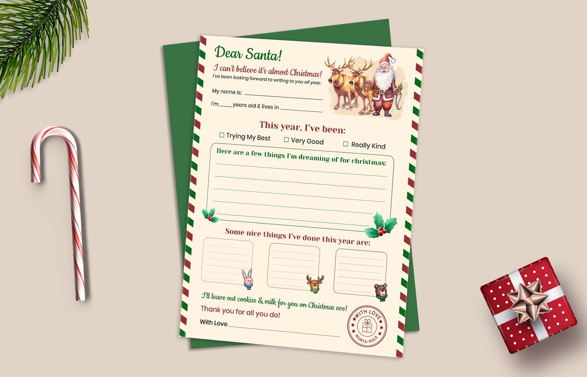 Letter from Santa Claus Template WordLayouts