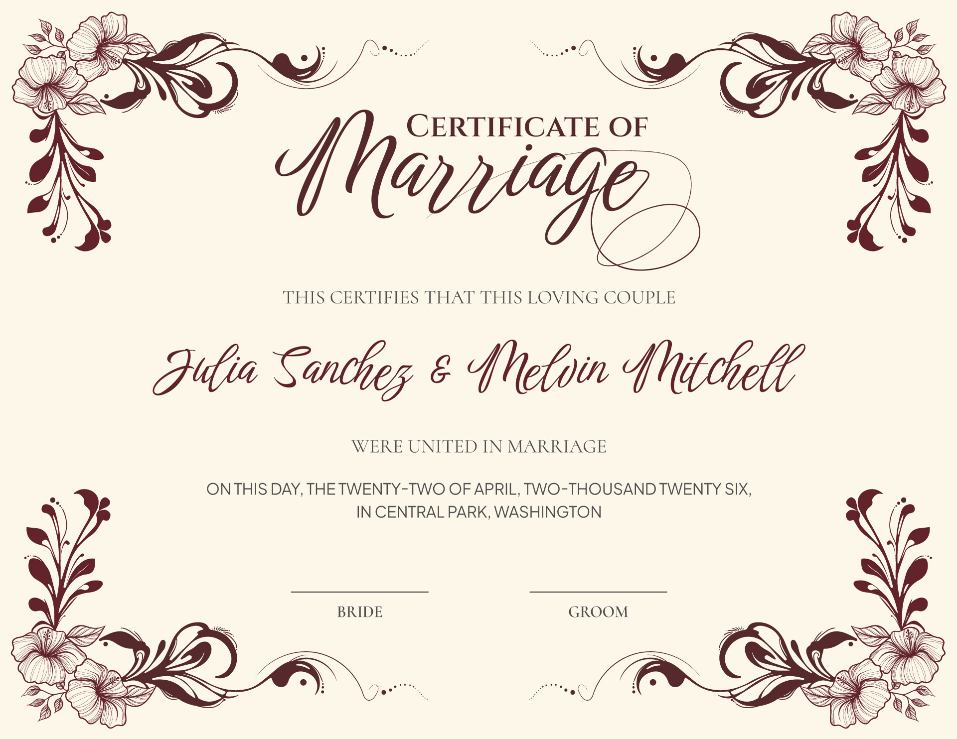 Marriage Certificate Template Microsoft Word Free Marriage Certificate Marriage Certificate Template Microsoft Word Free Marriage Certificate