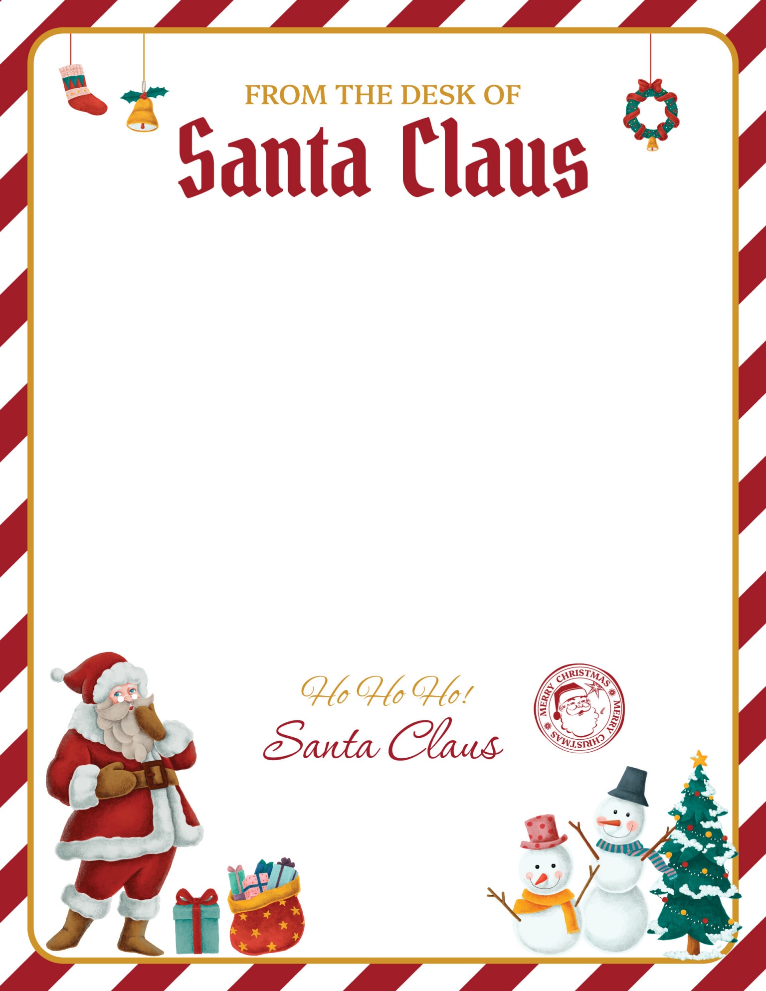 Letter from Santa Claus Template - WordLayouts