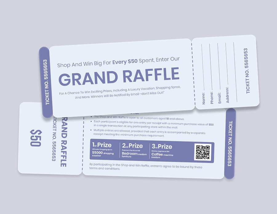 Free Raffle Ticket Templates (Edit & Print) - WordLayouts