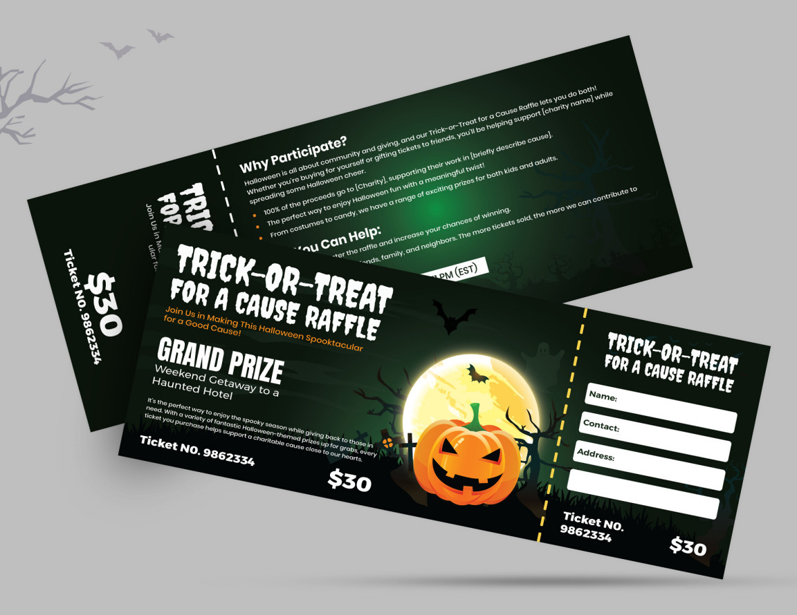 Ticket to Change Raffle Ticket Template - WordLayouts