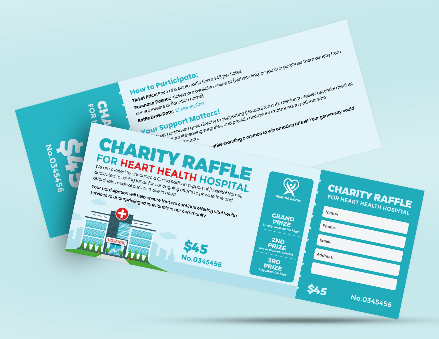 Grand Prize Raffle Ticket Template - WordLayouts