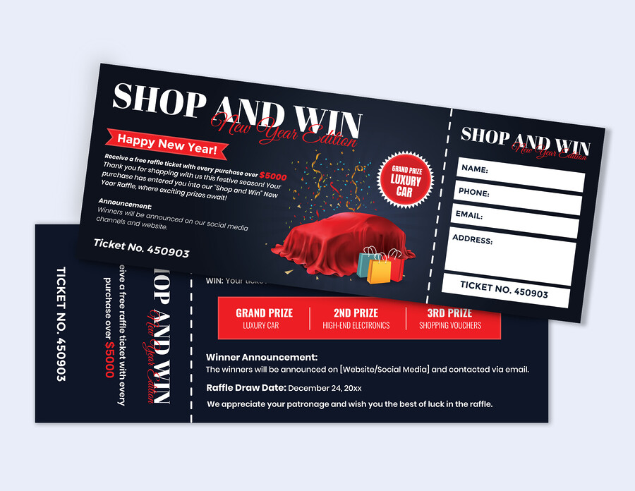 Easter Themed Raffle Template - WordLayouts