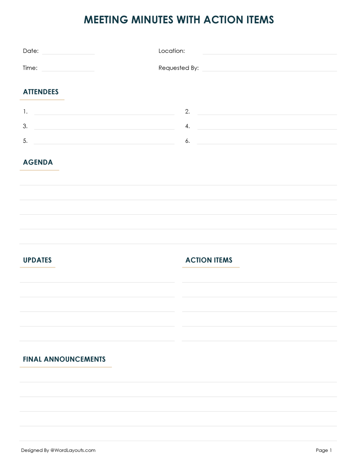 Free Meeting Minutes Templates (Word, GDocs)