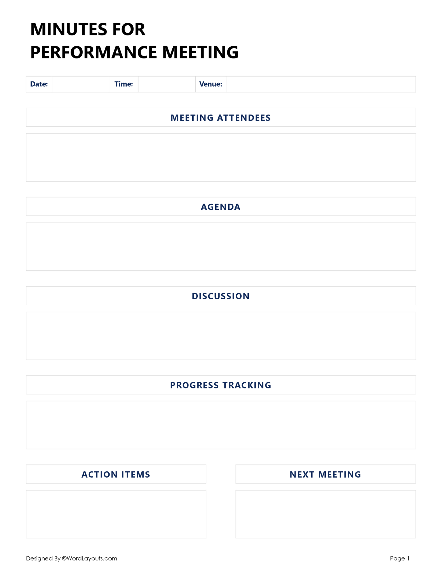 Free Meeting Minutes Templates (Word, GDocs)