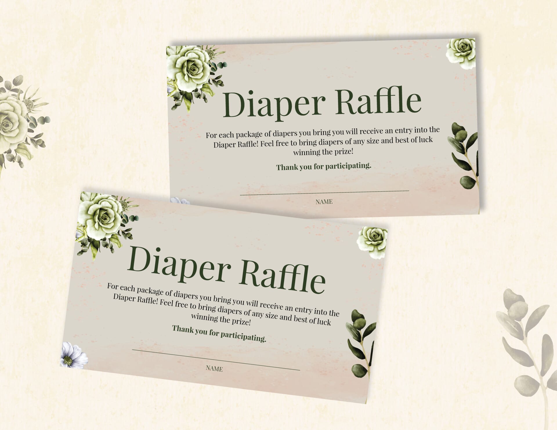 Nappy Jackpot Diaper Raffle Template - WordLayouts for Free Printable Diaper Raffle Cards