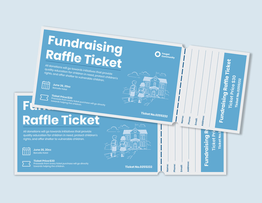 Ticket to Change Raffle Ticket Template - WordLayouts
