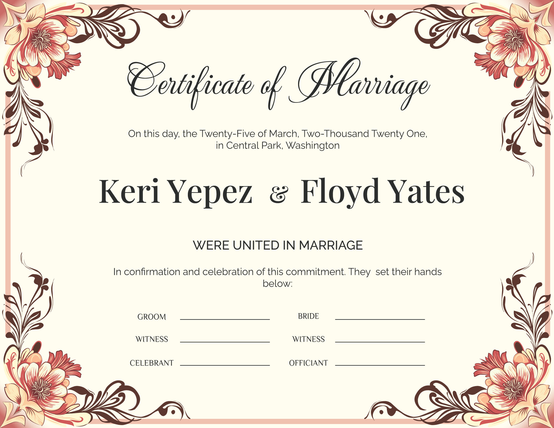 free-marriage-certificate-templates-edit-printable for Free Printable Renewal Of Vows Certificate Free Marriage Certificate Templates (Edit & Printable) for Free Printable Renewal Of Vows Certificate