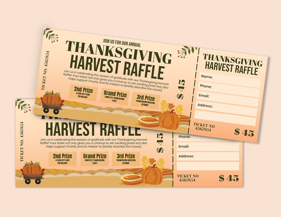 Easter Themed Raffle Template - WordLayouts