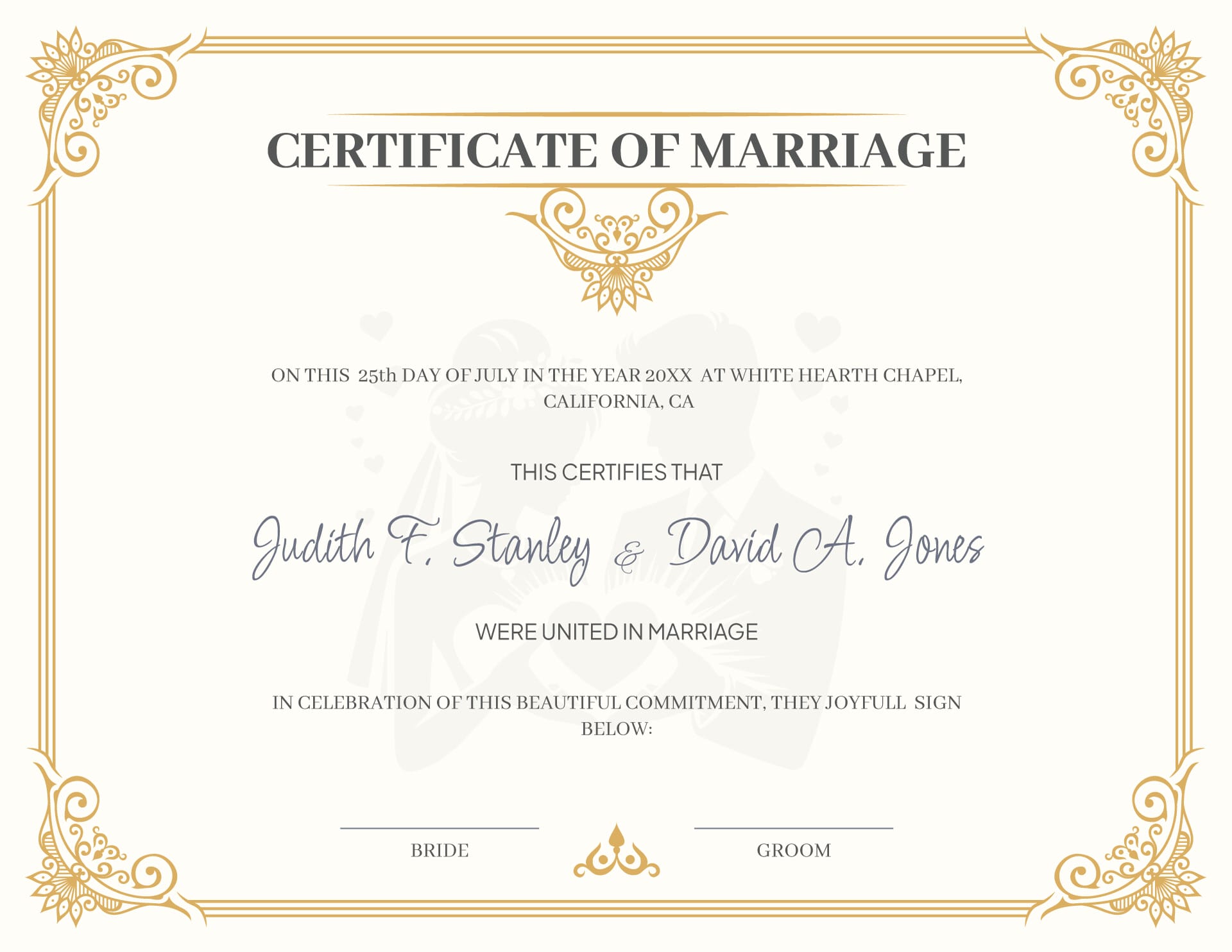 Free Marriage Certificate Templates (Edit & Printable) for Free Printable Best Husband Certificate