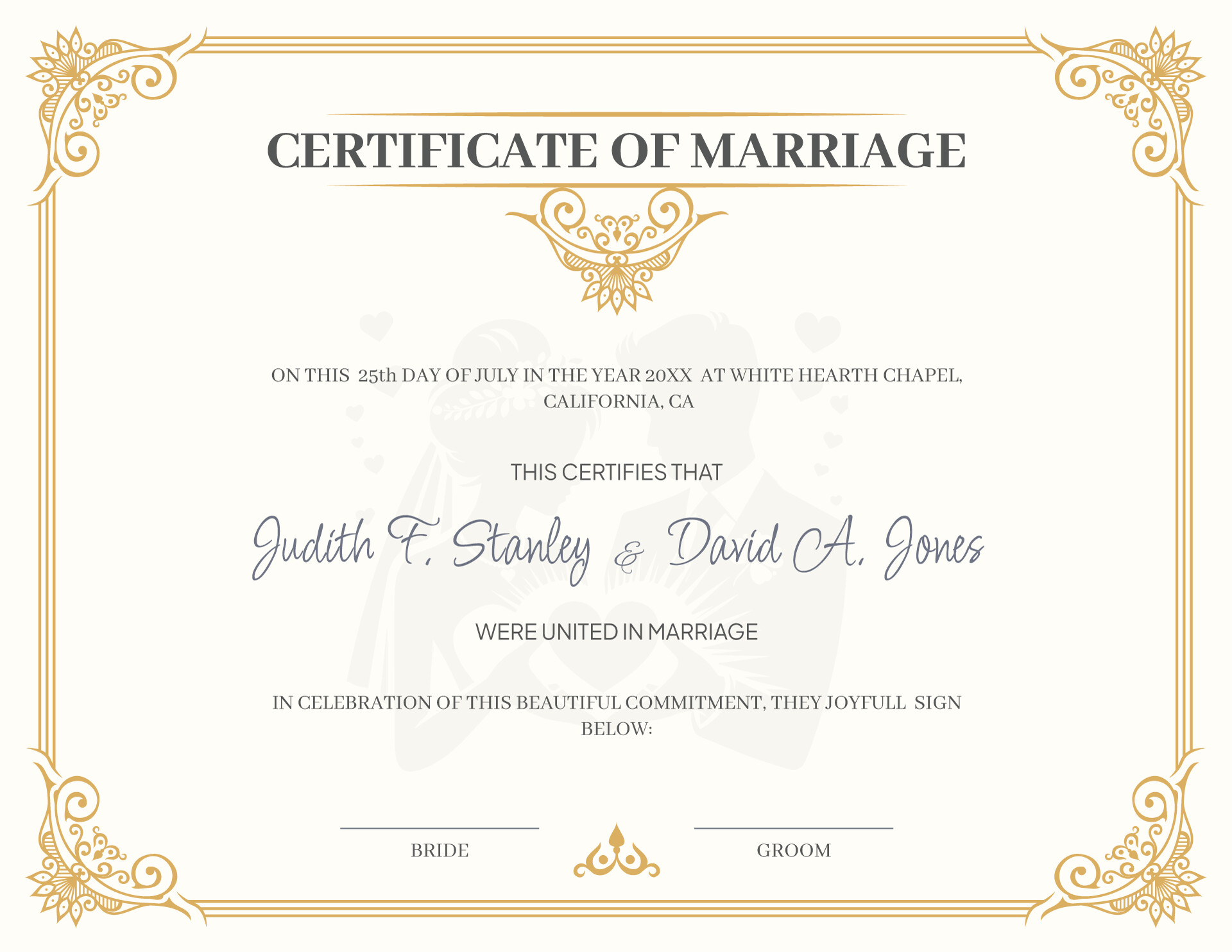 Free Marriage Certificate Templates (Edit & Printable) free-marriage-certificate-templates-edit-printable