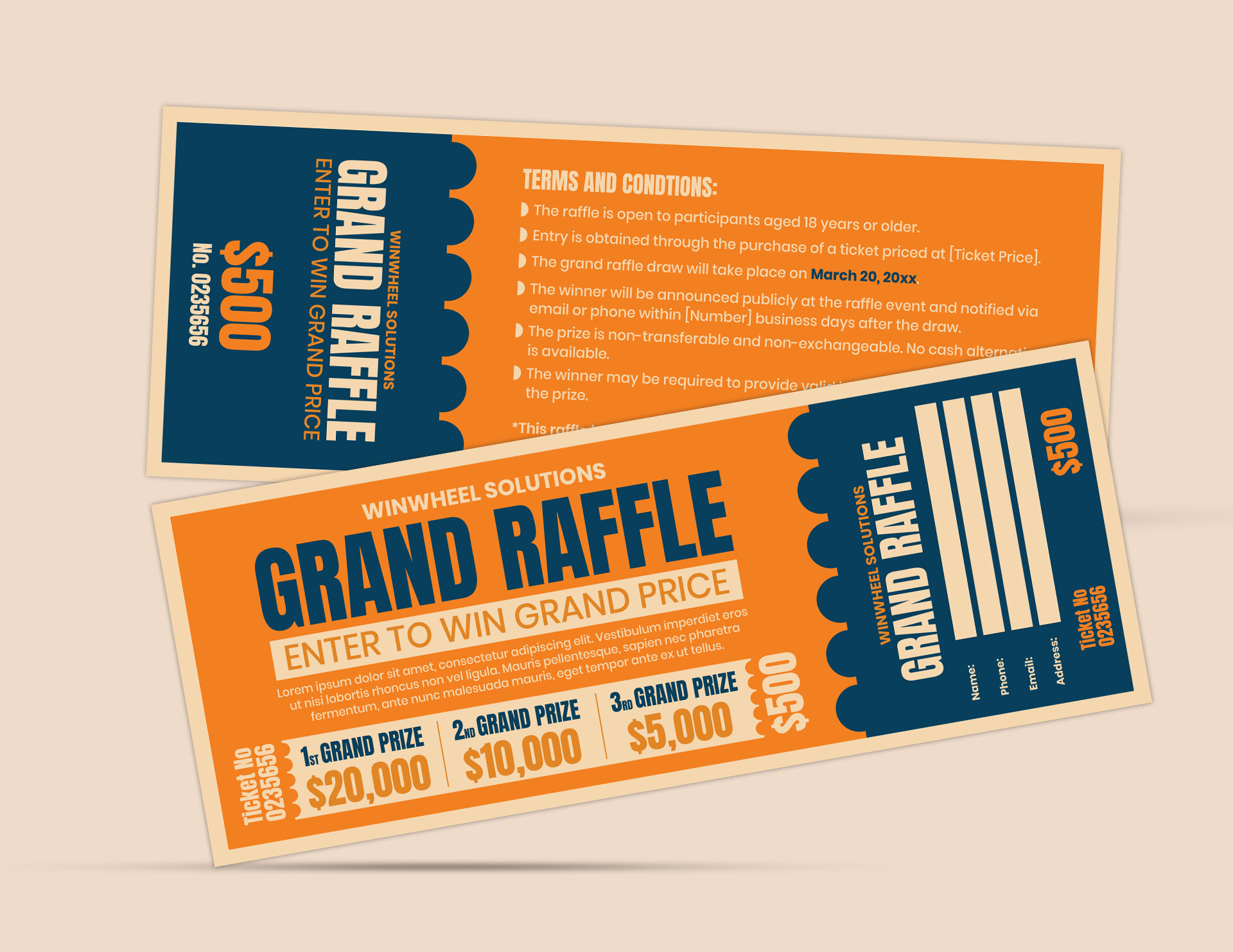 Win Wheel Jackpot Draw Raffle Template - WordLayouts