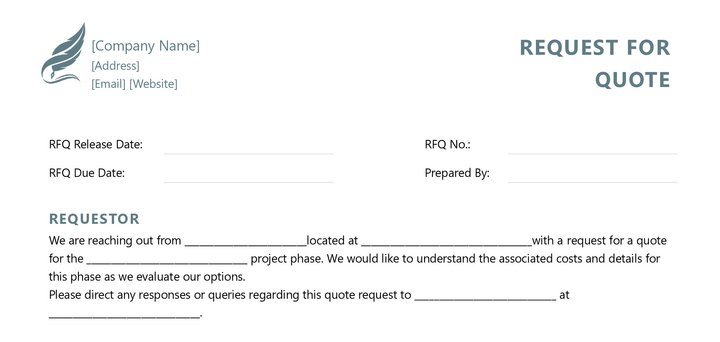 Free Request for Quote (RFQ) Template - WordLayouts