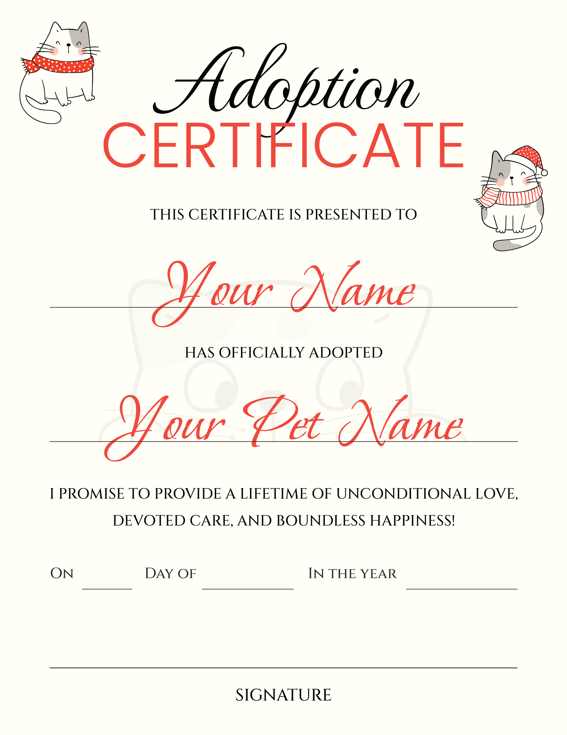 Free Pet Adoption Certificate Templates - WordLayouts free-pet-adoption-certificate-templates-wordlayouts