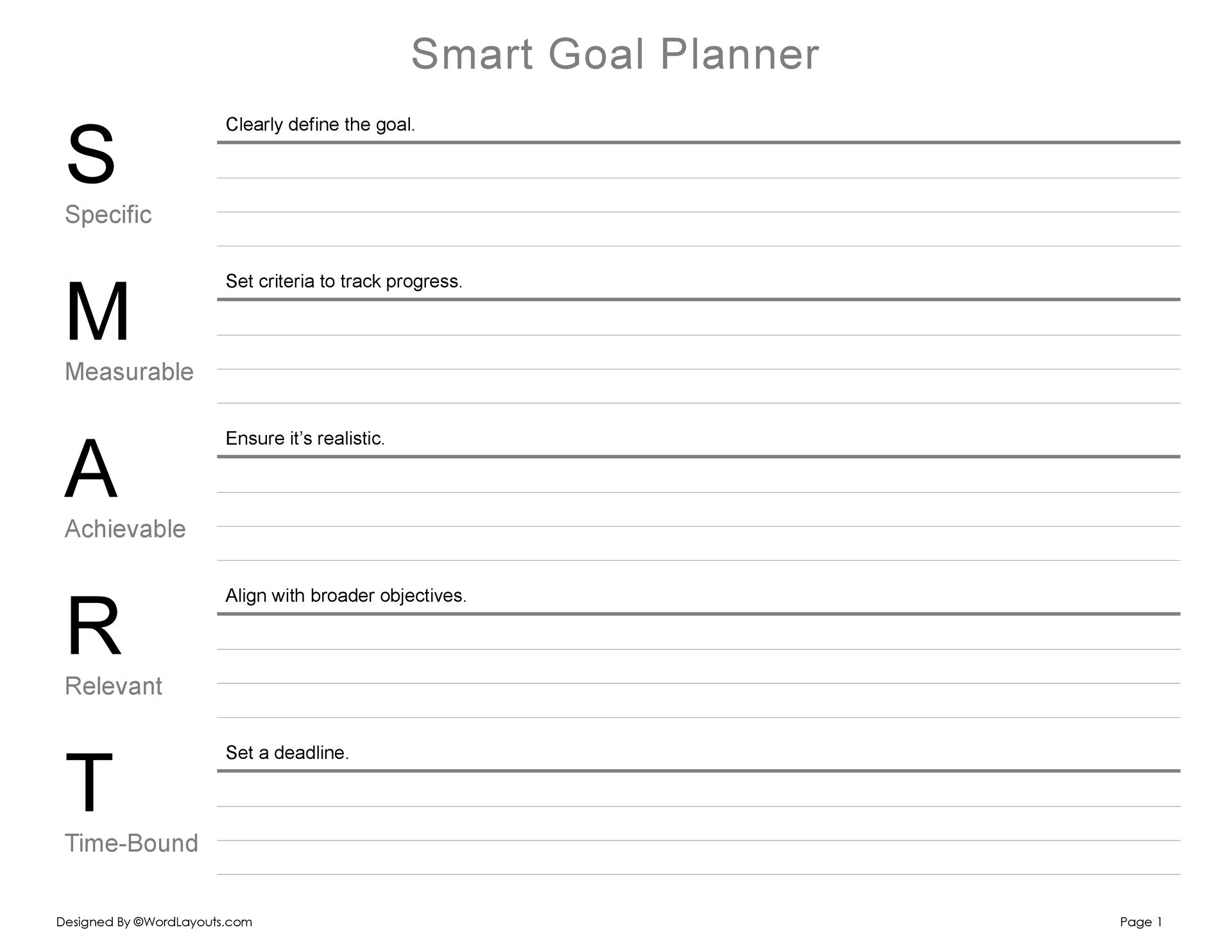 Strategic SMART Goals Template - WordLayouts strategic-smart-goals-template-wordlayouts