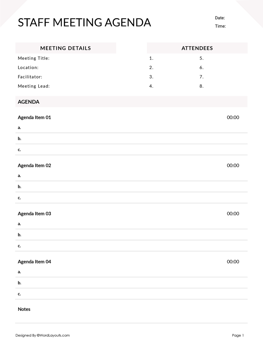 How to Format a Basic Meeting Agenda (Free Templates)