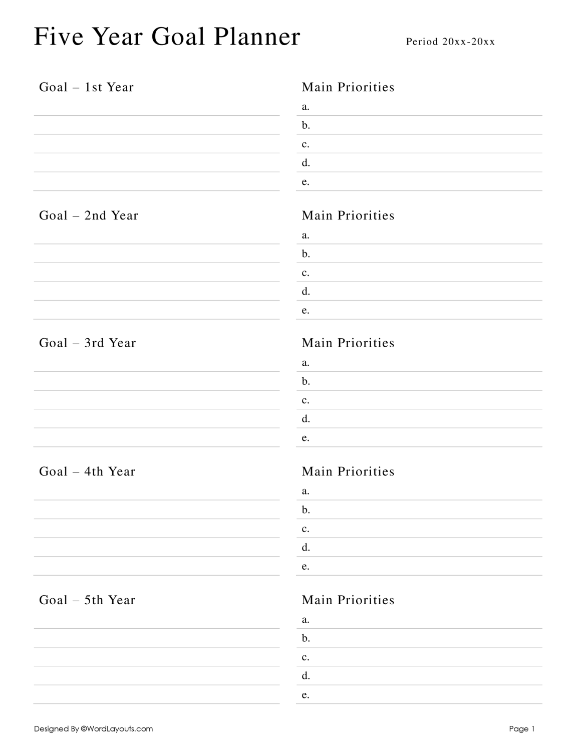 Free 5 Year Plan Templates Personal Career Business free-5-year-plan-templates-personal-career-business