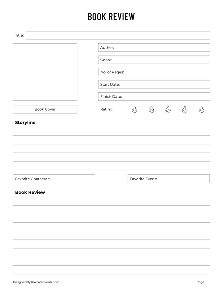 Free Book Review Templates To Edit Print free-book-review-templates-to-edit-print