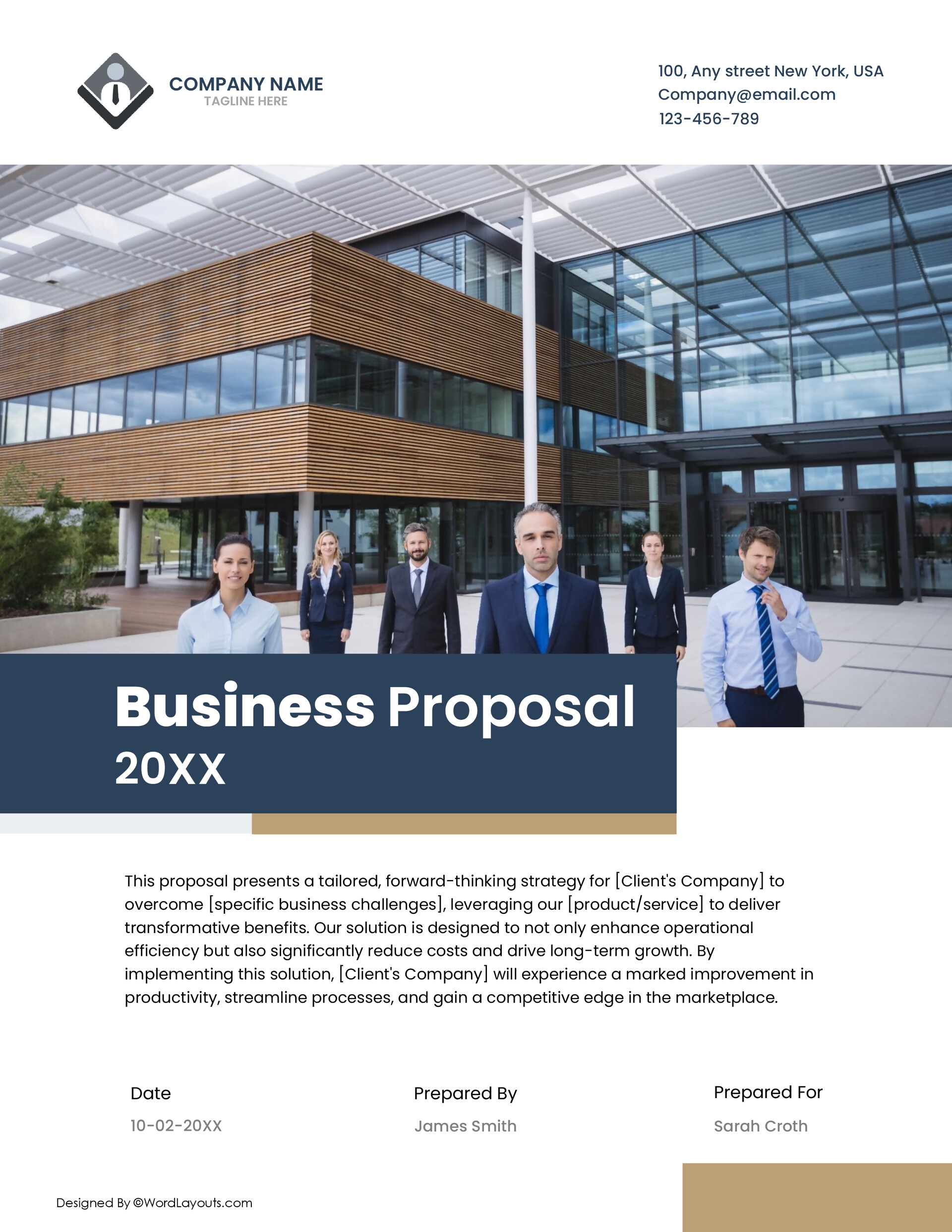 Free Business Proposal Template WordLayouts