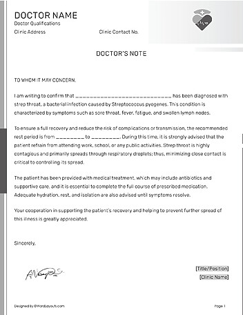 Return to Work Doctor s Note Template WordLayouts Return to Work Doctor s Note Template WordLayouts