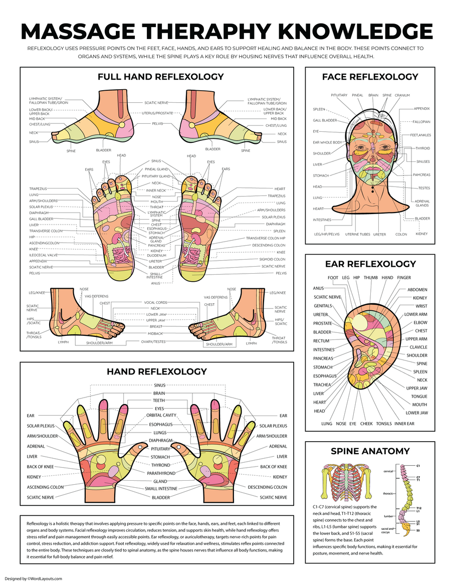 Free Reflexology Charts (Foot Face Ear Hand) Free Reflexology Charts (Foot Face Ear Hand)