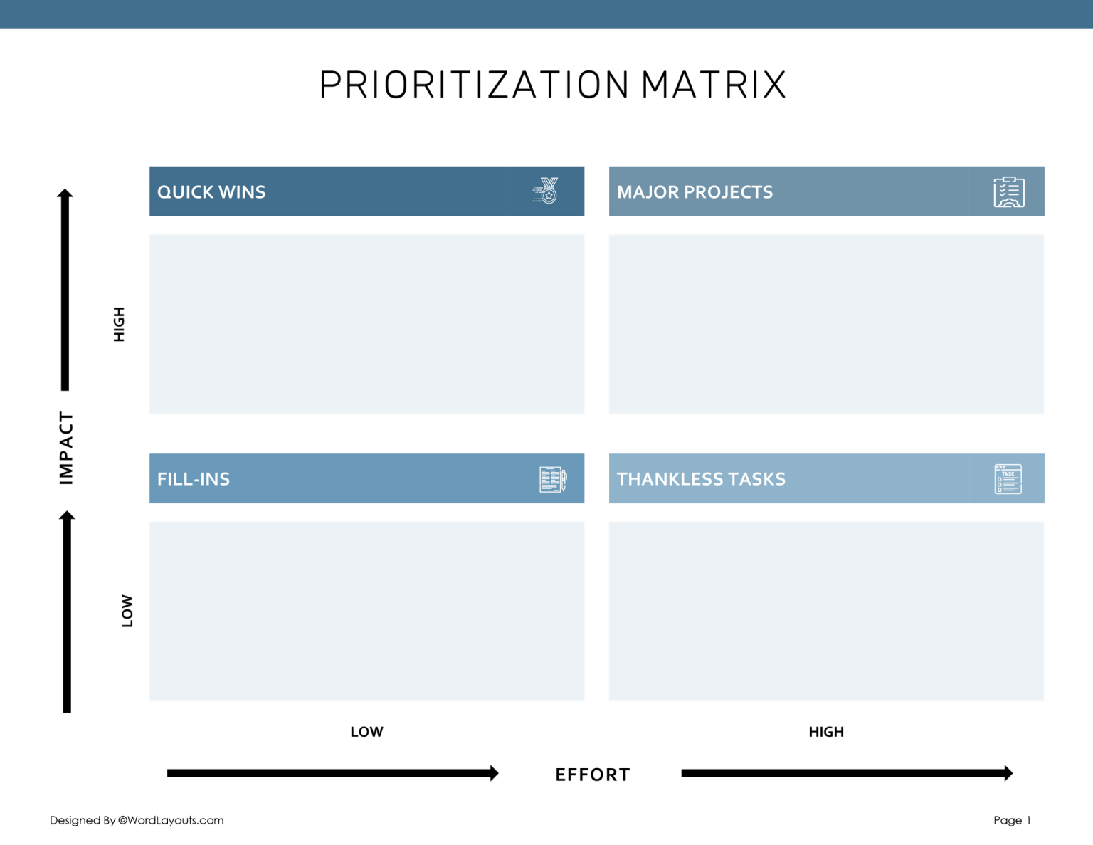 Free Prioritization Matrix Template - WordLayouts