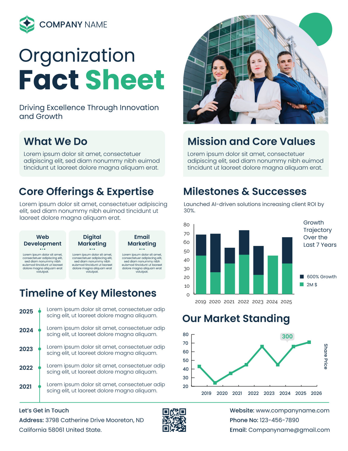 Organization Fact Sheet Template - WordLayouts