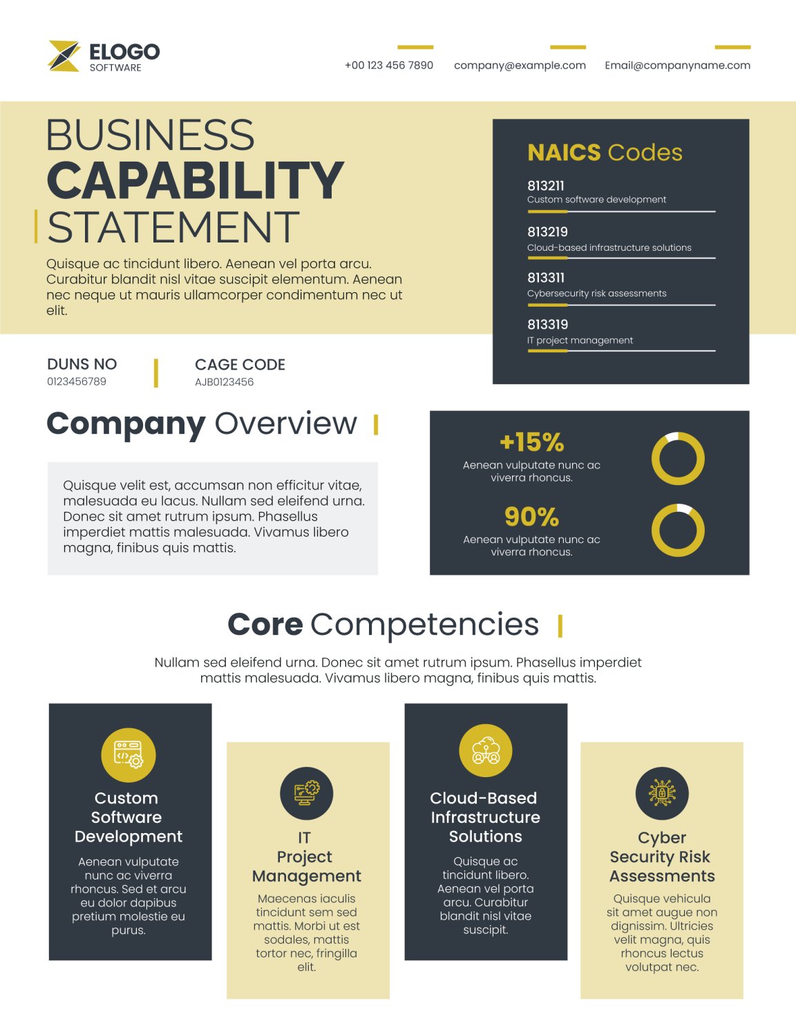 Professional Capability Statement Template