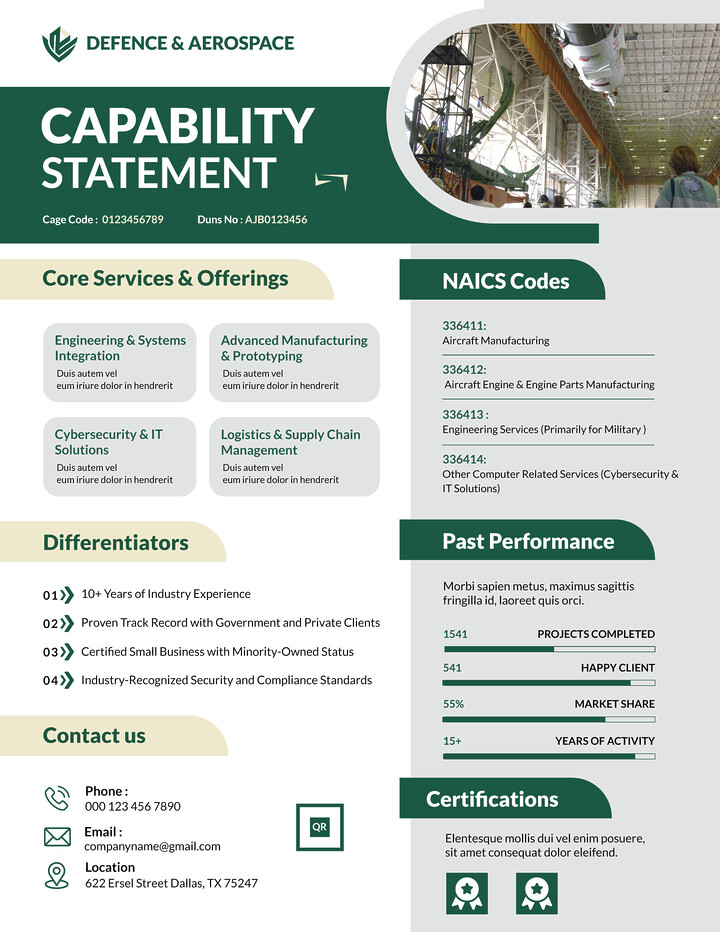 Free Capability Statement Templates - WordLayouts