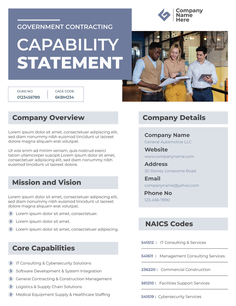 Capability Statement for Consulting Services Template - WordLayouts