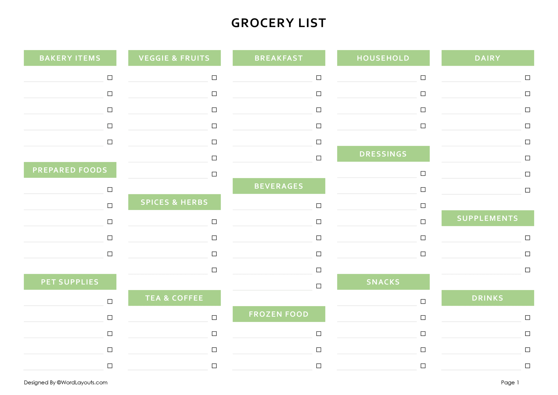 Family Grocery List Template - WordLayouts family-grocery-list-template-wordlayouts