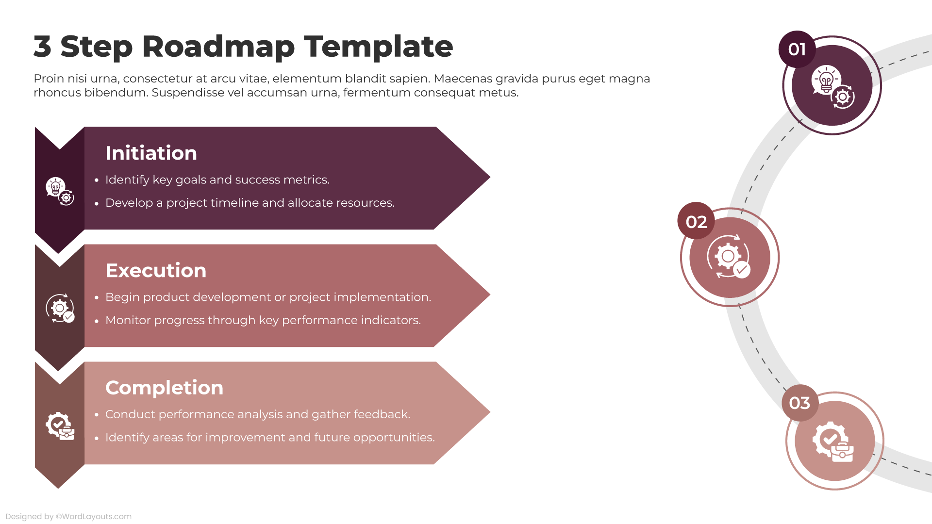 Three-Phase Roadmap Framework Template - WordLayouts