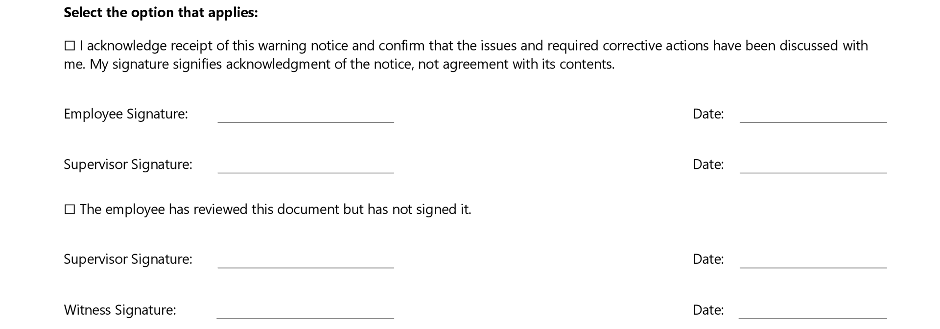 free-employee-warning-notice-template-wordlayouts for Free Printable Employee Warning Notice Form Free Employee Warning Notice Template - WordLayouts for Free Printable Employee Warning Notice Form