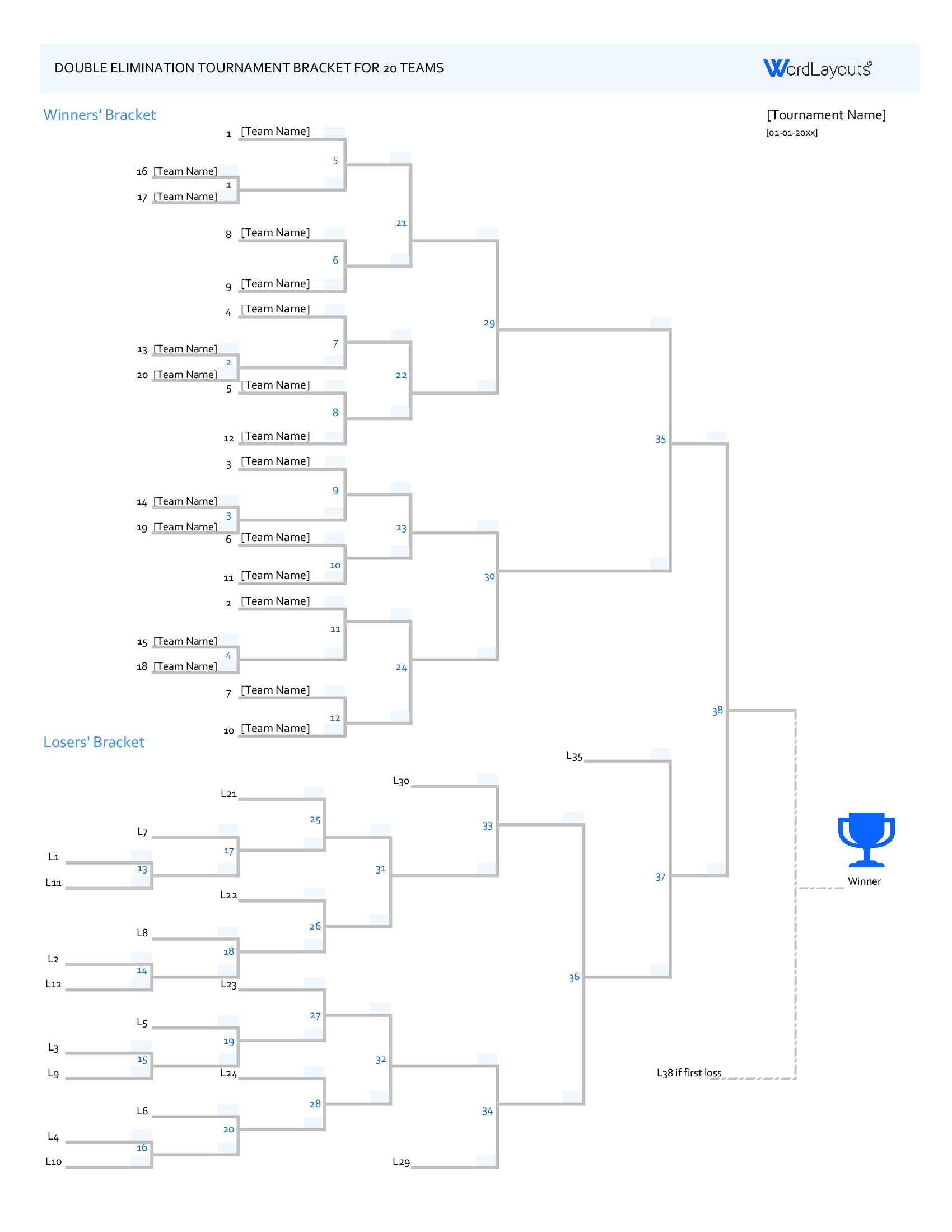 Tournament Brackets - Download > Edit > Print