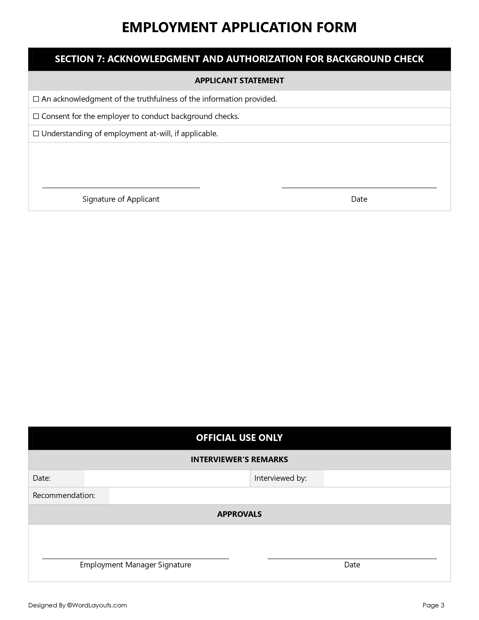 free-employment-application-form-template for Free Printable Office Forms Templates Free Employment Application Form Template for Free Printable Office Forms Templates