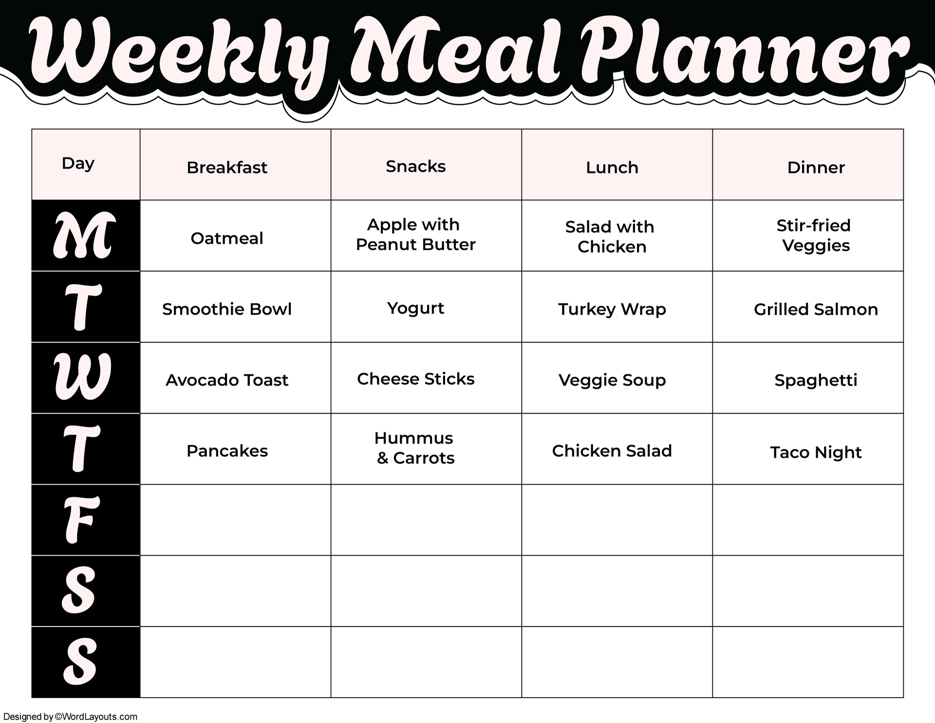free-meal-planner-templates-edit-printable for Free Printable Diet Meal Planner Free Meal Planner Templates (Edit & Printable) for Free Printable Diet Meal Planner