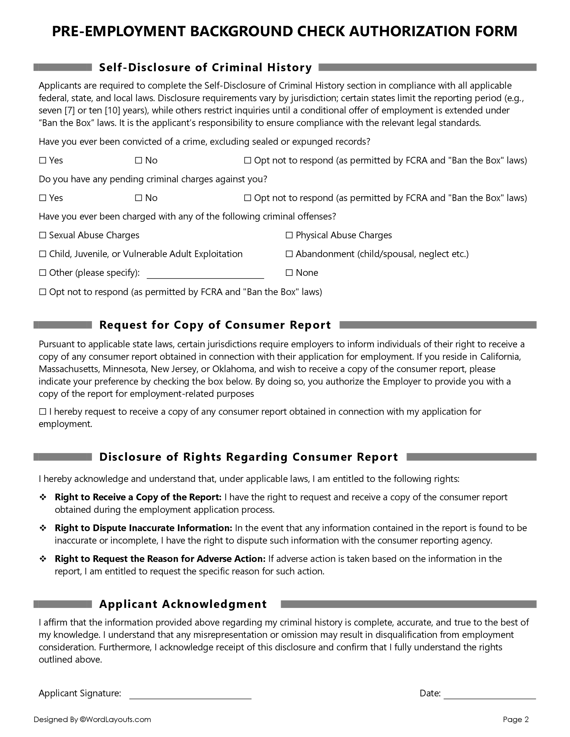 pre-employment-background-check-authorization-form for Free Printable Background Check Authorization Form Pre-employment Background Check Authorization Form for Free Printable Background Check Authorization Form