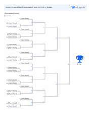 Single Elimination Tournament Bracket Template (Excel)