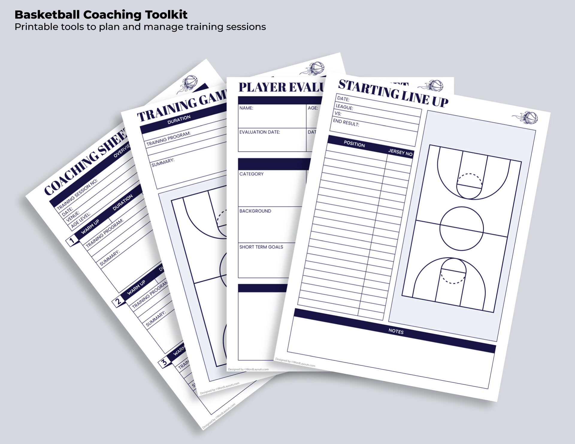 Basketball Training Program Team Planners Bundle basketball-training-program-team-planners-bundle