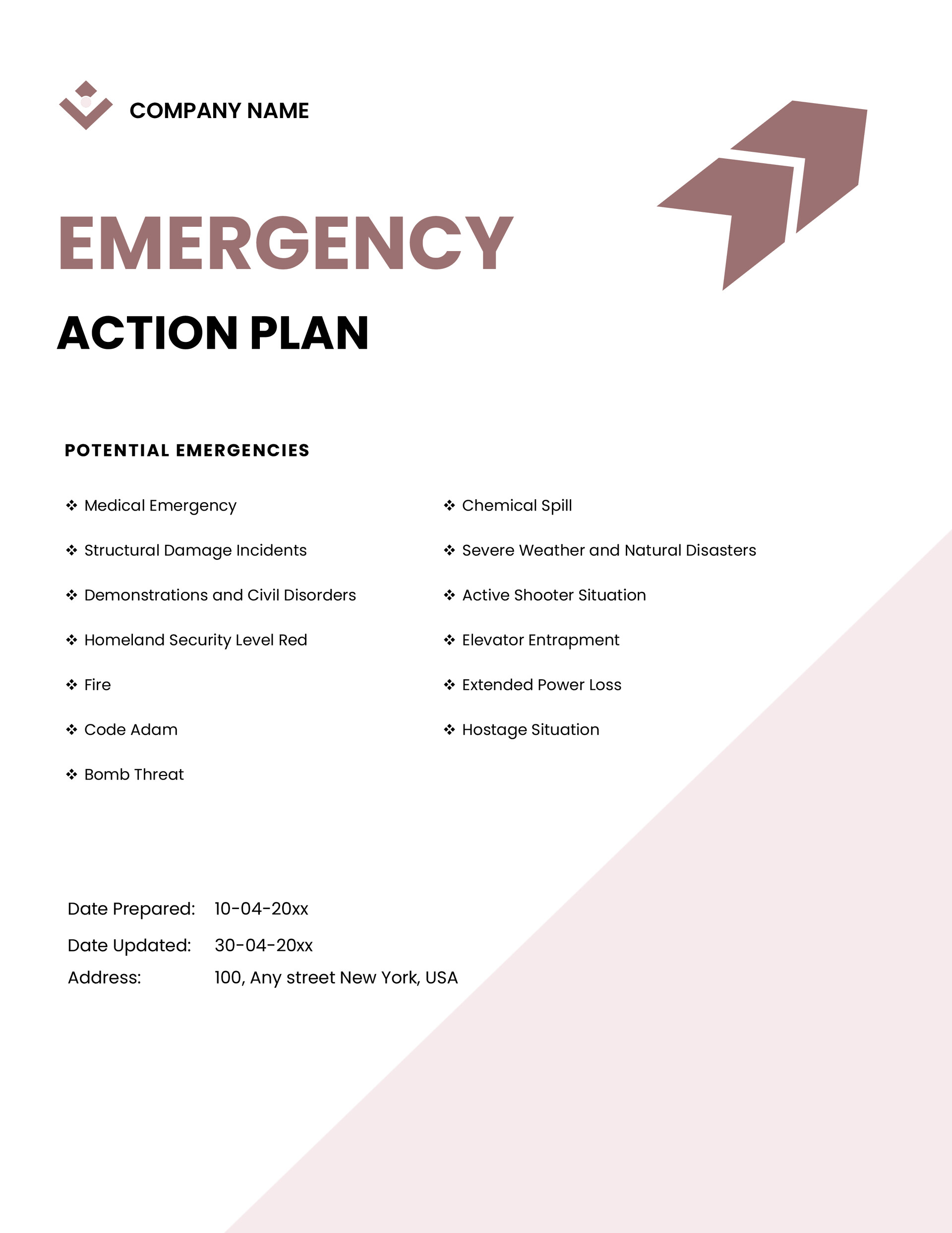 Free Emergency Action Plan (EAP) Template WordLayouts Free Emergency Action Plan (EAP) Template WordLayouts