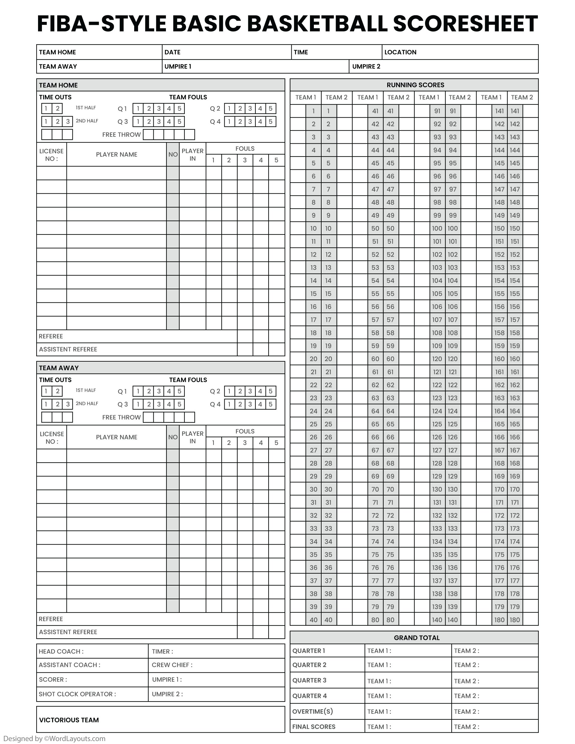 score-sheets-wordlayouts for Free Printable Basketball Stat Sheets Score Sheets - WordLayouts for Free Printable Basketball Stat Sheets